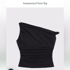 Abercrombie & Fitch Black One-Shoulder Blouse